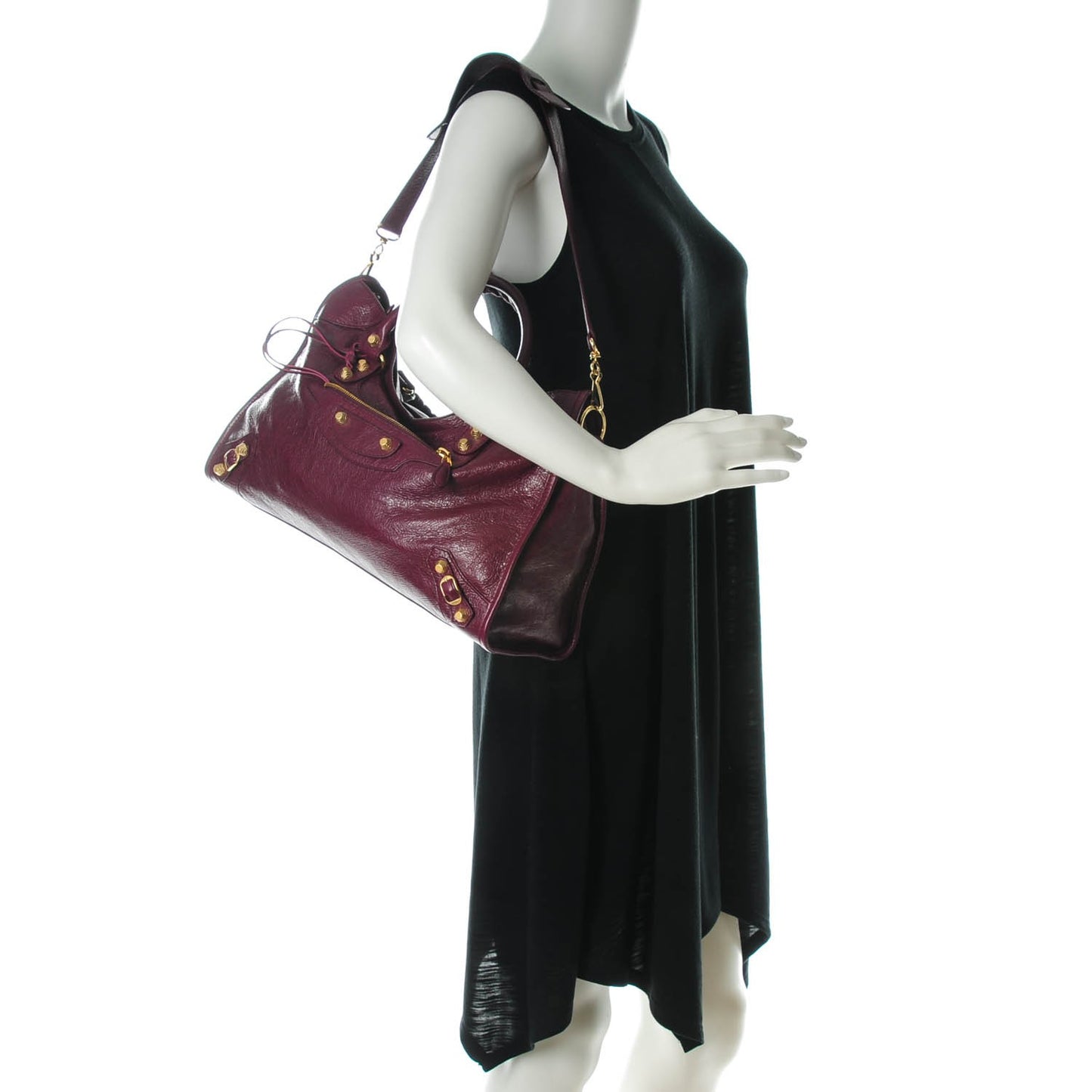 Agneau Giant 12 Gold Hardware City Violet Prune