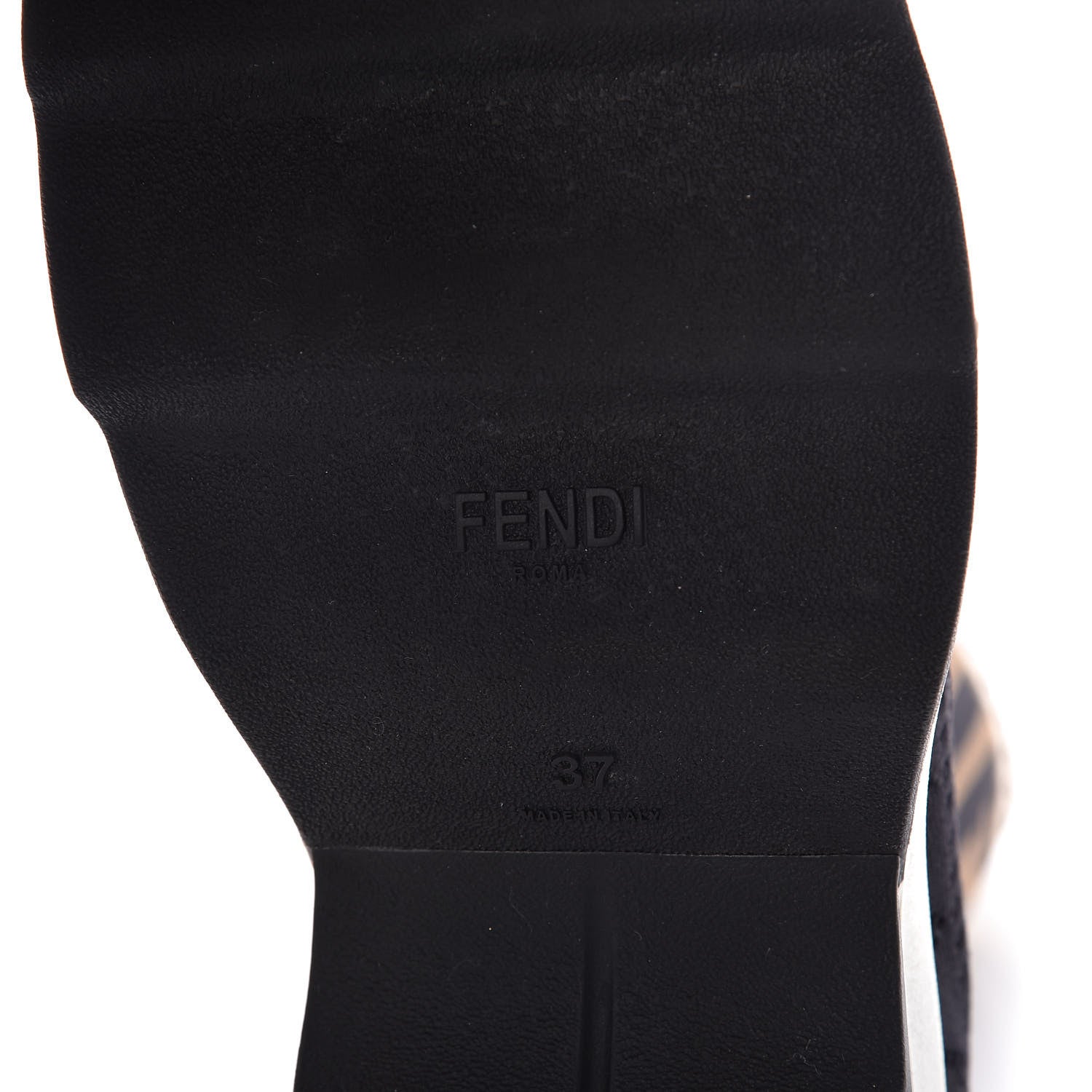 Fendi Stretch Knit Jacquard FF Sock Sneakers 37 Black 5 of 7