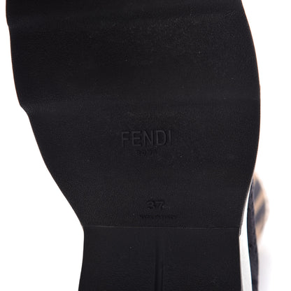Fendi Stretch Knit Jacquard FF Sock Sneakers 37 Black 5 of 7