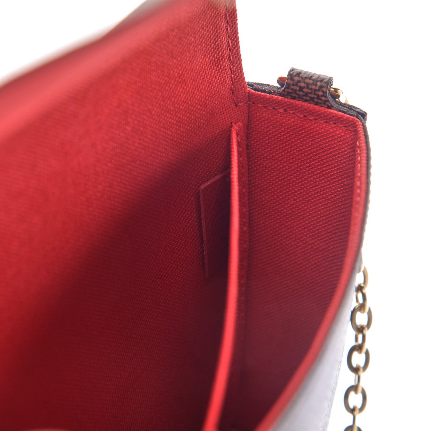 Damier Ebene Pochette Felicie Chain Wallet