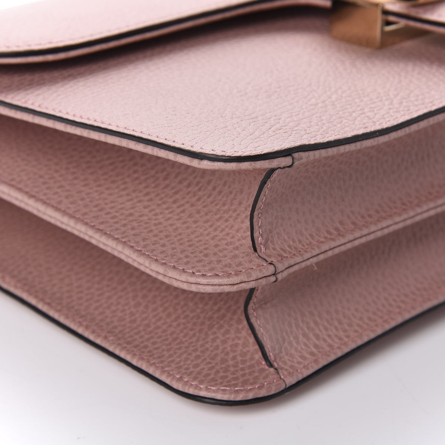 Dollar Calfskin Interlocking G Shoulder Bag Soft Pink