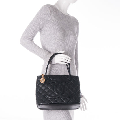 Chanel Caviar Quilted Medallion Tote Black 4 of 7