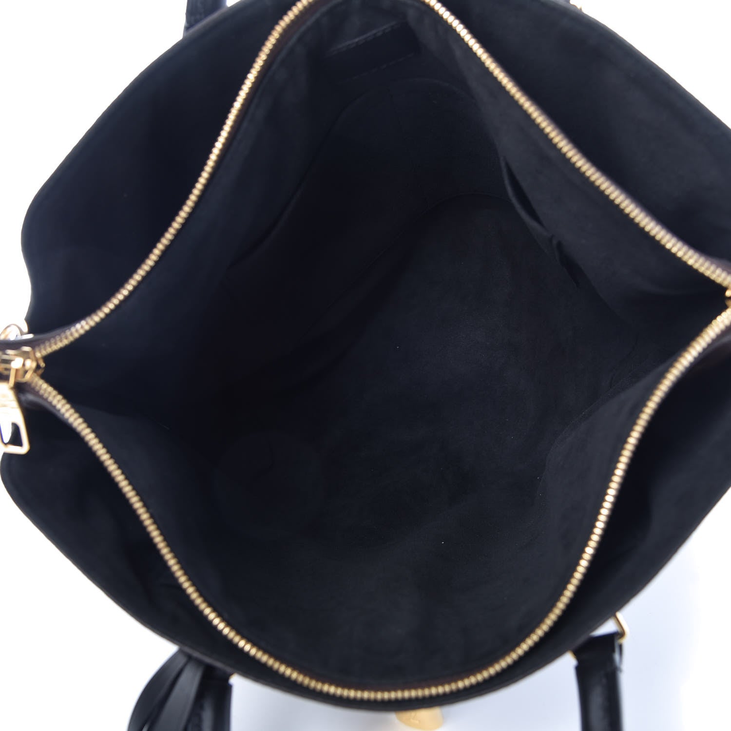 Louis Vuitton Monogram Flower Zipped Tote MM Black 5 of 9