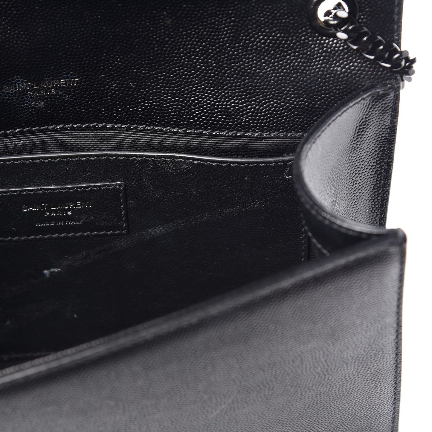 Grain De Poudre Medium Classic Monogram Kate Satchel Black