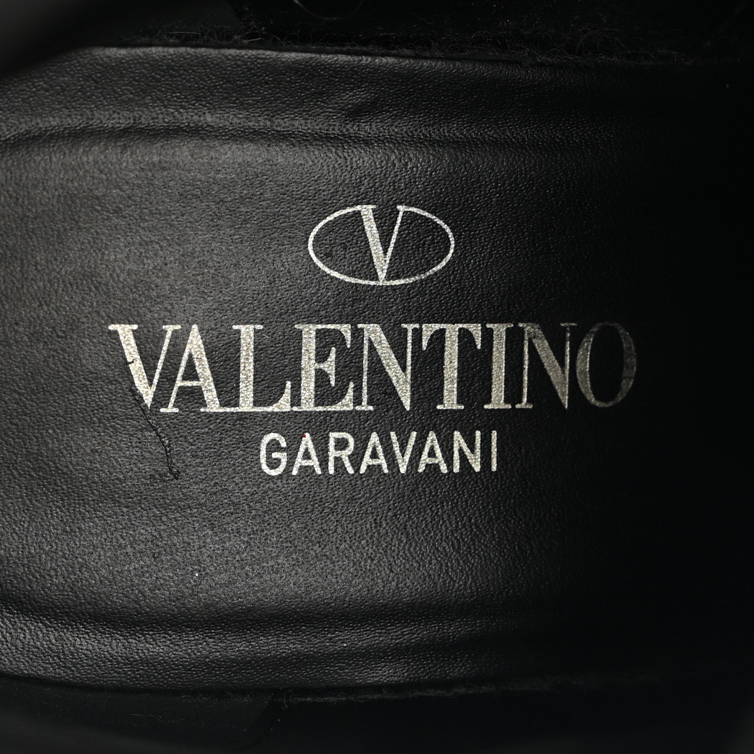 Valentino Garavani Calfskin Womens VLOGO 70mm Combat Boots 37.5 Black 8 of 10