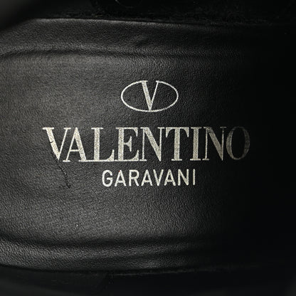 Valentino Garavani Calfskin Womens VLOGO 70mm Combat Boots 37.5 Black 8 of 10