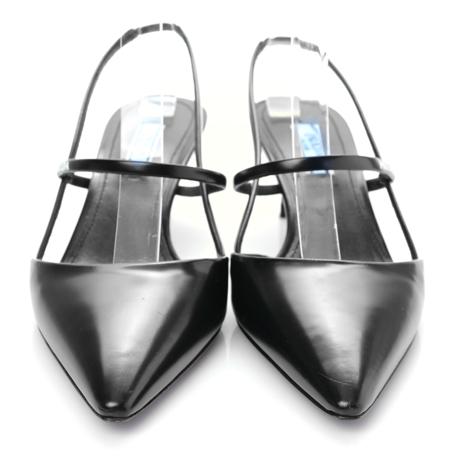 Spazzolato Pointed Toe 55mm Slingback Pumps 38 Black