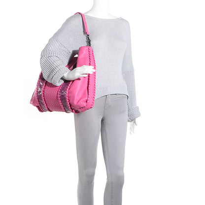 Bottega Veneta Nappa Intrecciato Ayers Convertible Tote Shocking Pink 2 of 8