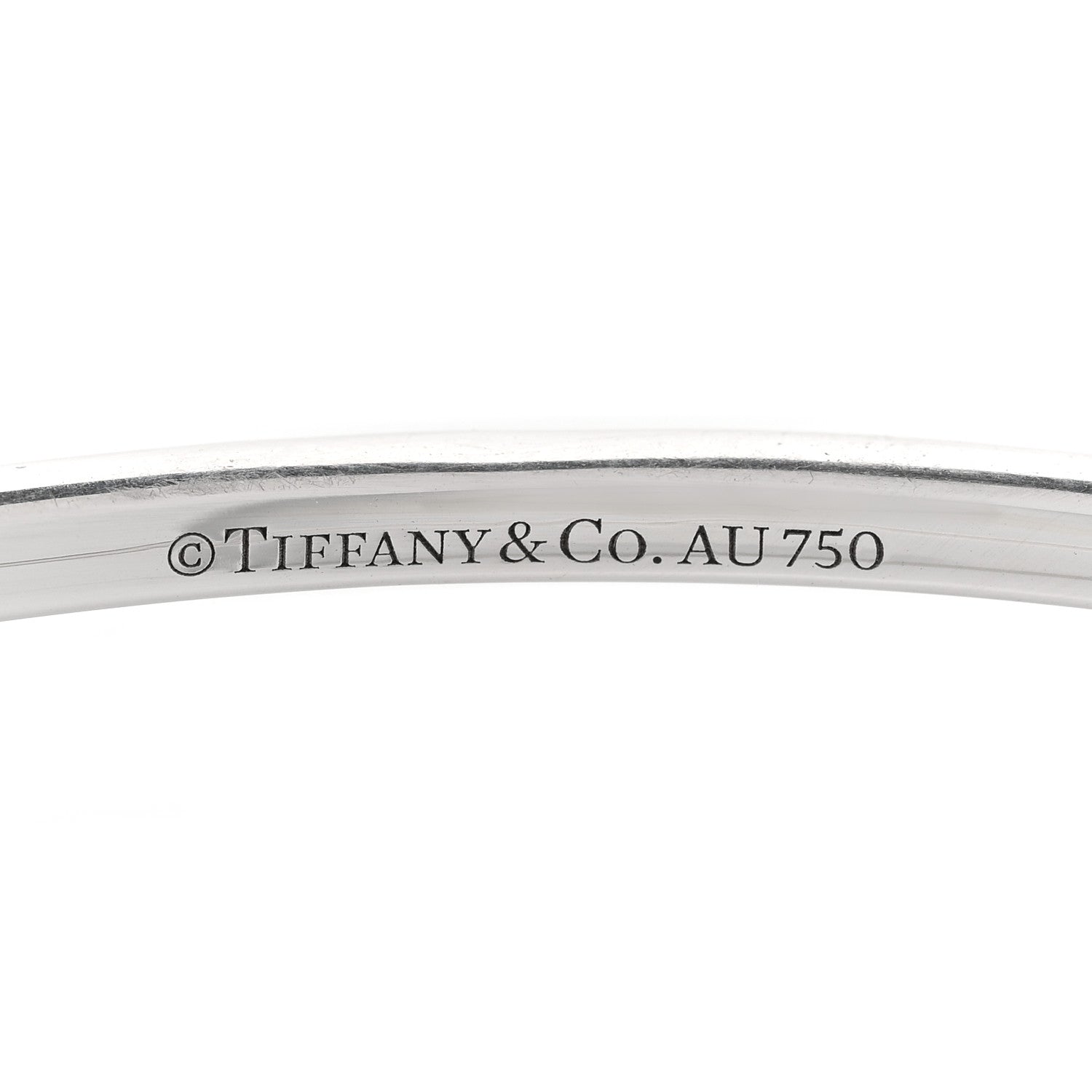 Tiffany 18K White Gold Diamond Metro Bangle Bracelet 3 of 3