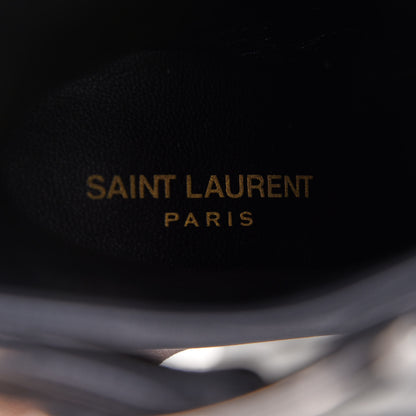 Saint Laurent Calfskin Joplin Buckle Booties 39.5 Black 8 of 9