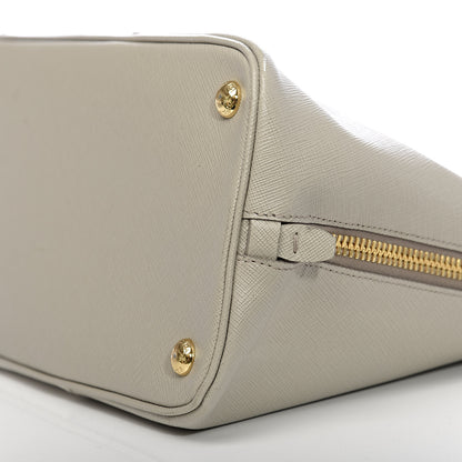 Prada Saffiano Lux Bi-Color Promenade Tote Talco Pomice 17 of 18