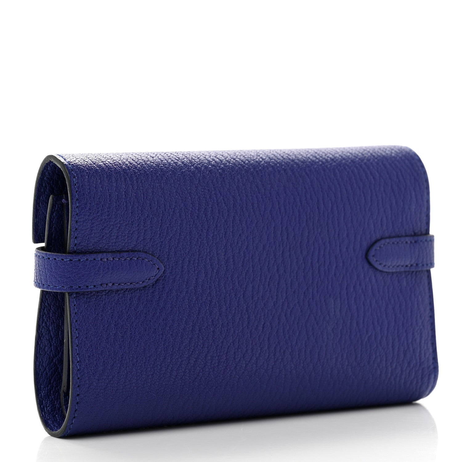 Hermes Chevre Mysore Medium Kelly Wallet Bleu Electrique 3 of 8