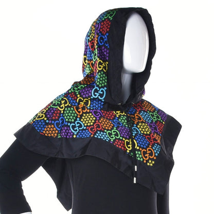 Gucci Silk Nylon Monogram Psychedelic Rain Hood Black 3 of 8