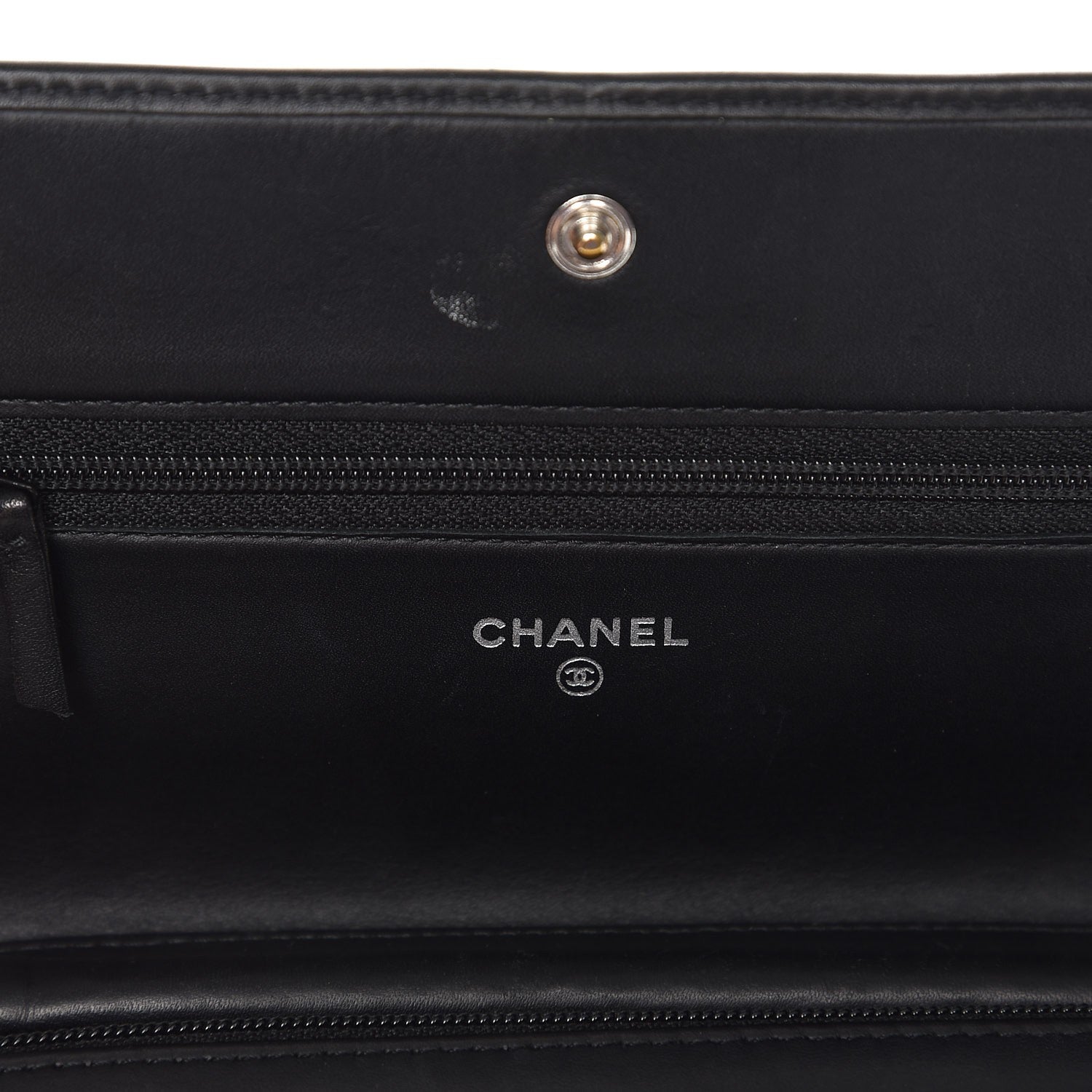 Chanel Calfskin Quilted Cambon Wallet On Chain WOC Black 6 of 8