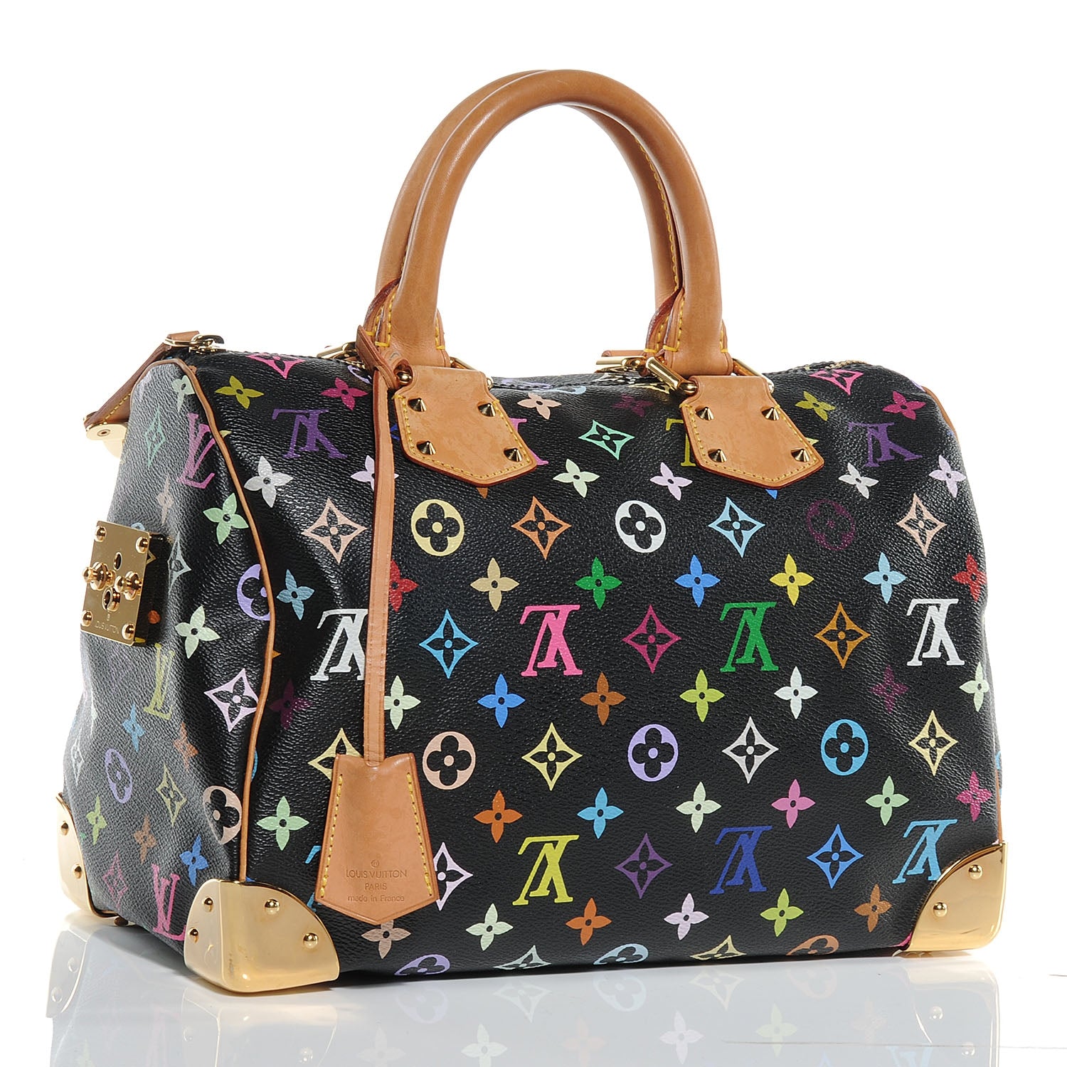Louis Vuitton Monogram Multicolor Speedy 30 Black 3 of 7