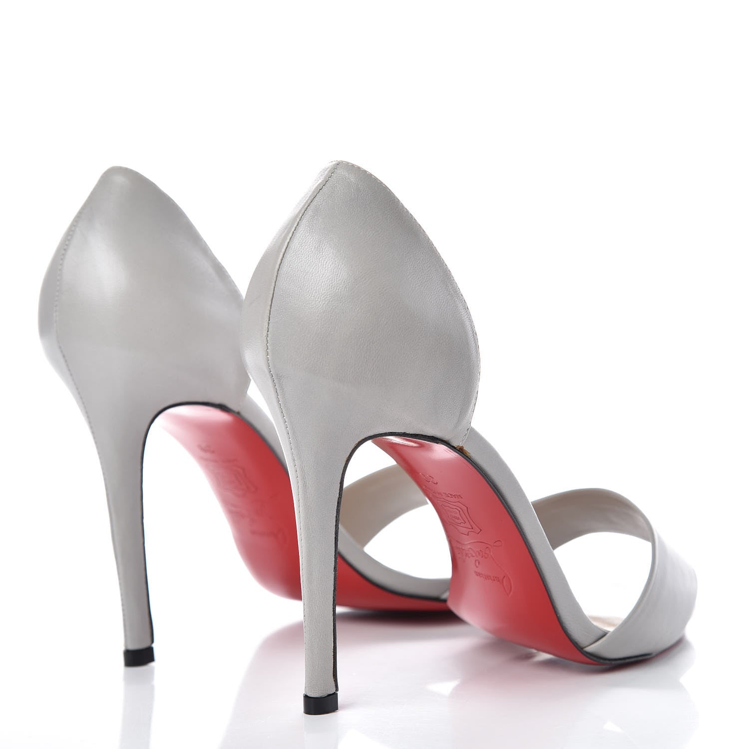 Christian Louboutin Nappa 100 Sandals 39 Gris 4 of 14
