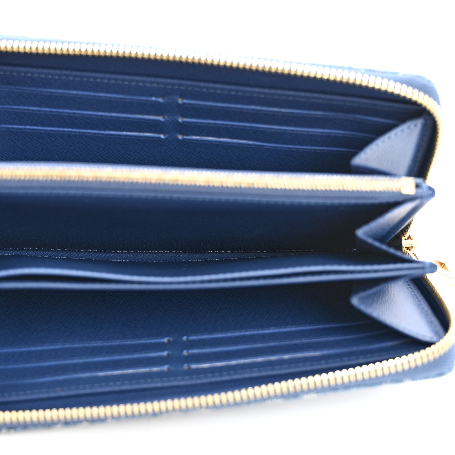 Louis Vuitton Monogram Denim Zippy Wallet NM Blue 4 of 10