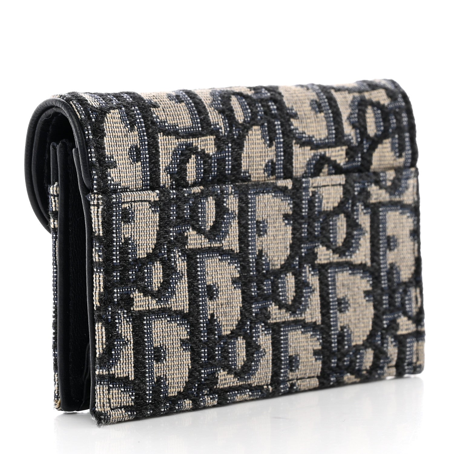 Christian Dior Oblique Saddle Card Holder Blue 3 of 11
