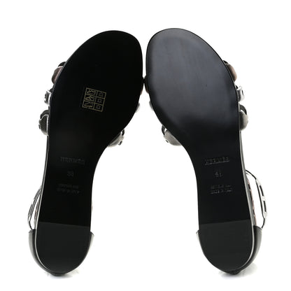 Hermes Nappa Venus Sandals 38 Multicolore Dore Vieilli 6 of 9