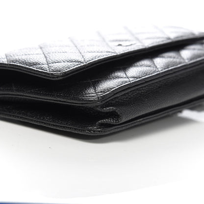Chanel Caviar Quilted Wallet On Chain WOC Black 9 of 11