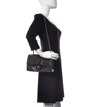 Chanel Lambskin Quilted Medium Double Flap Black 2 of 16