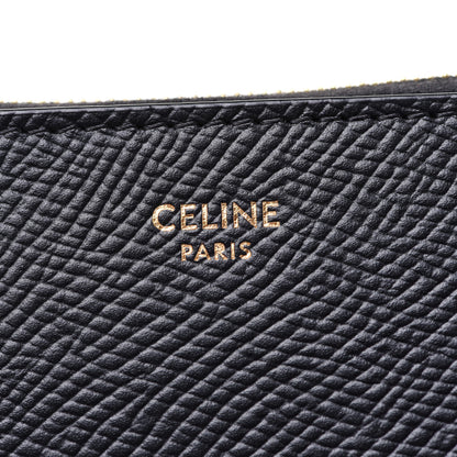 Celine Grained Calfskin Compact Zipped Wallet Black 7 of 7