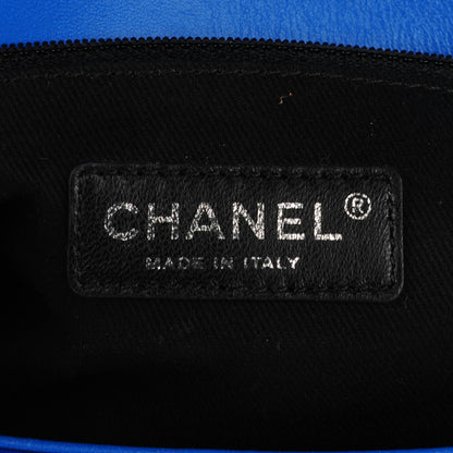 Chanel Patent Quilted Large Coco Shine Flap Blue 6 of 8