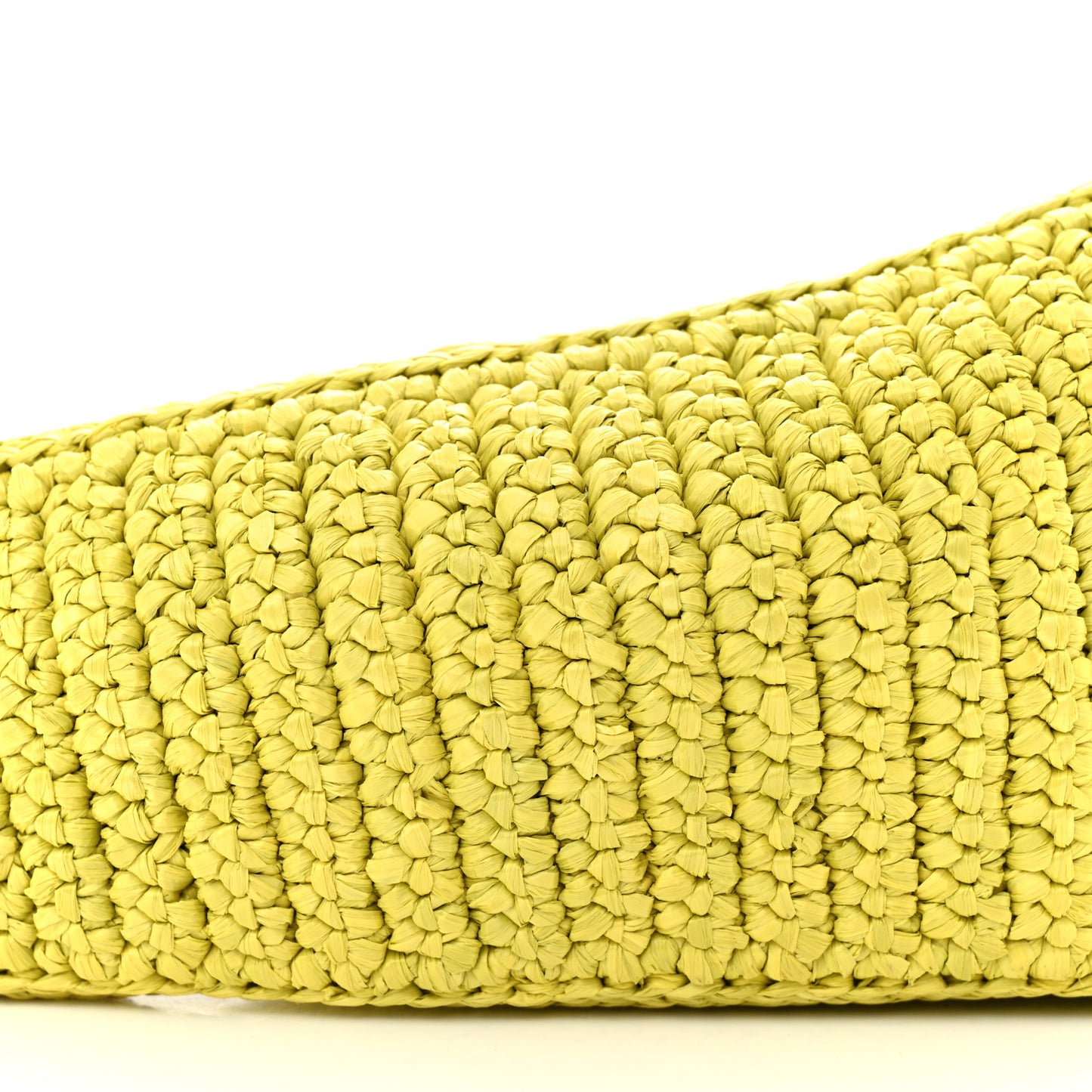 Yarn Raffia Effect Crochet Triangle Shoulder Bag Giallo