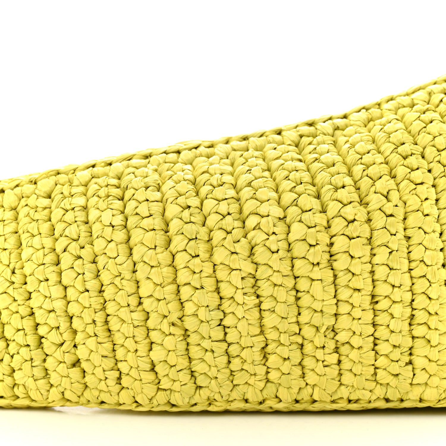 Prada Yarn Raffia Effect Crochet Triangle Shoulder Bag Giallo 8 of 10