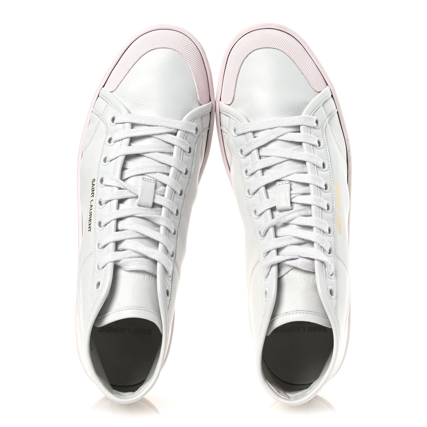 Calfskin Womens Court Classic SL/39 Mid Top Sneakers Blanc Bebe 39.5 Blanc Bebe Rose