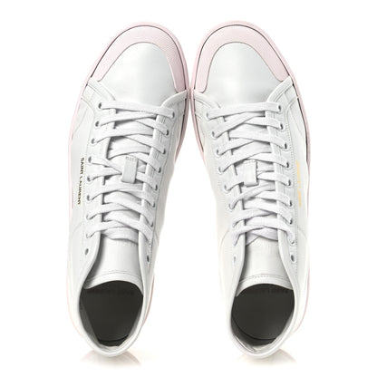 Saint Laurent Calfskin Womens Court Classic SL/39 Mid Top Sneakers Blanc Bebe 39.5 Blanc Bebe Rose 2 of 14