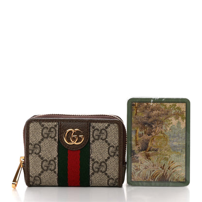 Gucci GG Supreme Monogram Web Ophidia Playing Card Case Beige New Acero 3 of 12