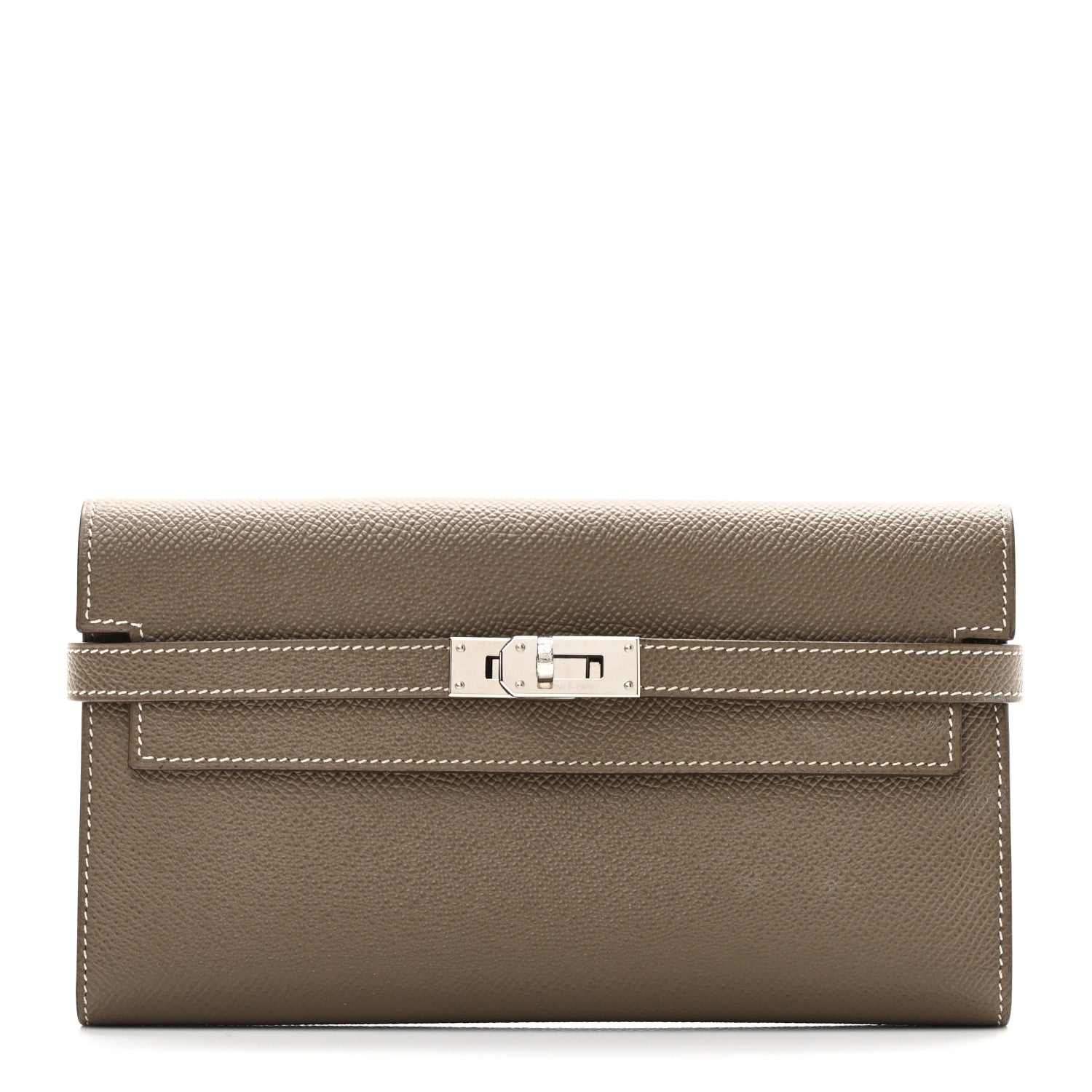 Hermes Epsom Kelly Longue Wallet Etoupe 1 of 8