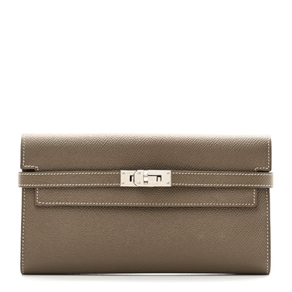 Hermes Epsom Kelly Longue Wallet Etoupe 1 of 8