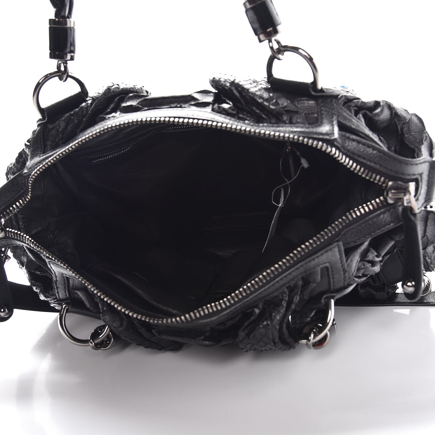 Gucci Python Medium Galaxy Satchel Black 6 of 8