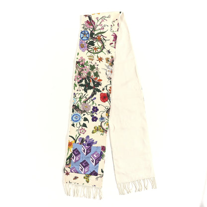 Gucci Cashmere Flora Pocket Scarf Ivory Multicolor 2 of 3