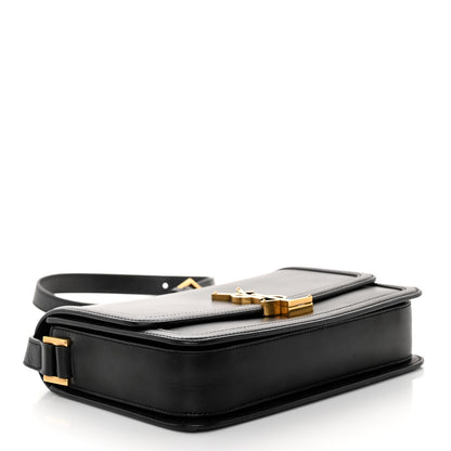 Saint Laurent Box Calfskin Monogram Medium Solferino Satchel Black 4 of 10