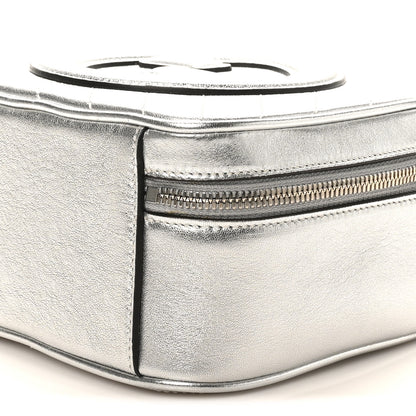 Gucci Metallic Sakai Be Green Calfskin Diagonal Stitched Blondie Top Handle Bag Silver 10 of 10