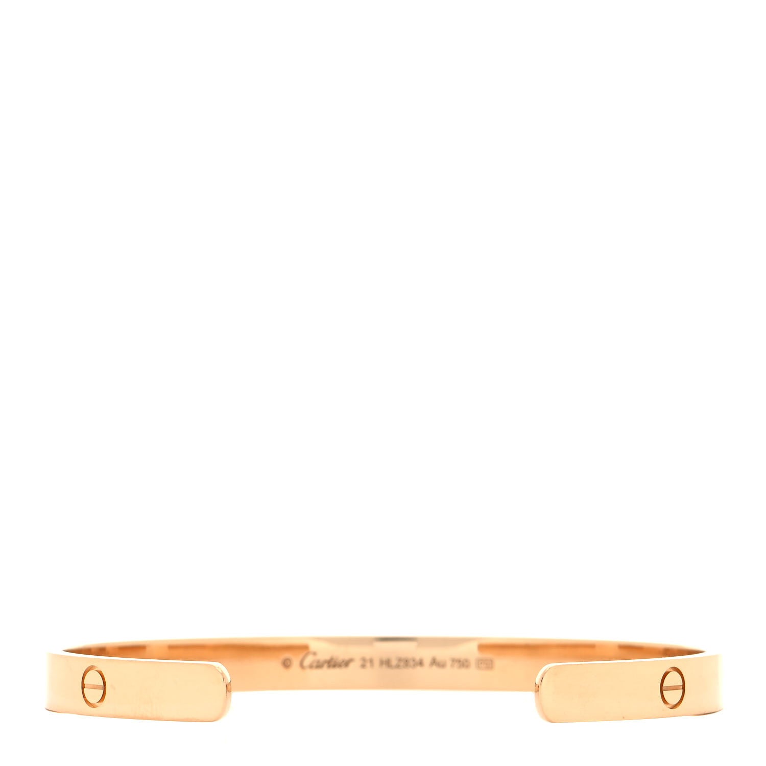 Cartier 18K Yellow Gold LOVE Cuff Bracelet 21 3 of 5