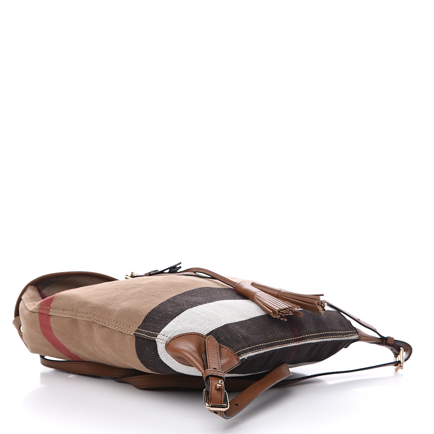 Burberry Overdyed Canvas Mega Check Medium Chiltern Backpack Tan 3 of 8