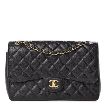 Chanel Caviar Quilted Jumbo Double Flap Black 1 of 11