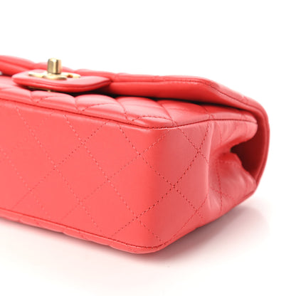Chanel Lambskin Quilted Mini Rectangular Flap Red 7 of 11