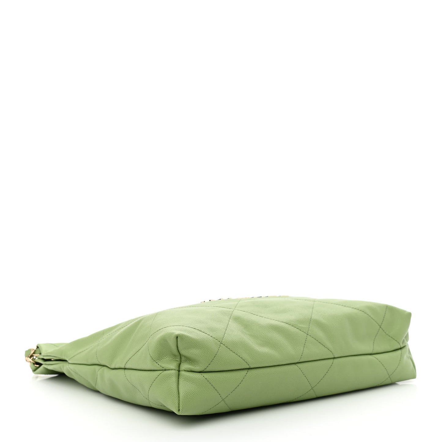 Shiny Caviar Quilted Small Chanel 22 Green