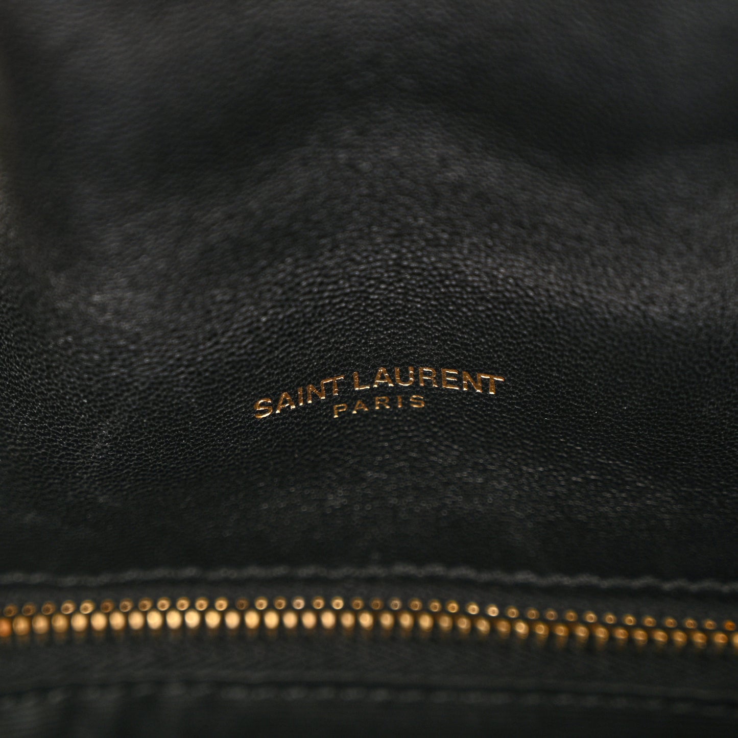 Lambskin Quilted Toy Loulou Puffer Monogram Chain Satchel Black