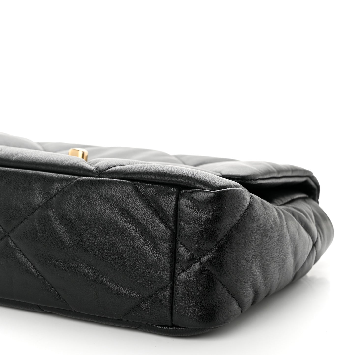 Goatskin Quilted Medium Chanel 19 Flap Black