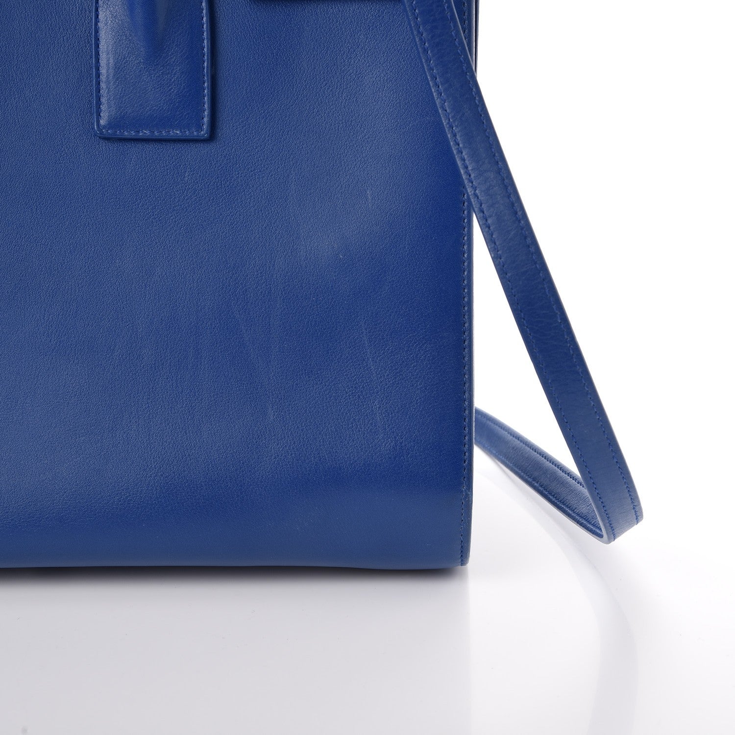 Saint Laurent Calfskin Small Sac De Jour Blue Majorelle 12 of 18