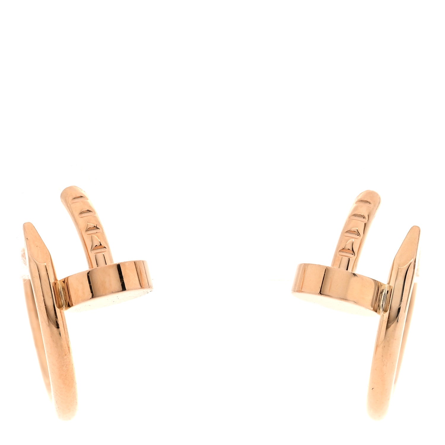 Cartier 18K Pink Gold Juste Un Clou Hoop Earrings 1 of 4