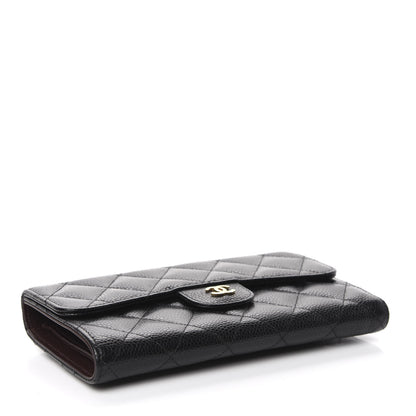Chanel Caviar Quilted Large Flap Wallet Black 4 of 8