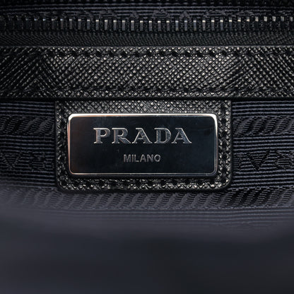 Prada Nylon Tessuto Impuntu Quilted Shoulder Bag Blue Black 6 of 10