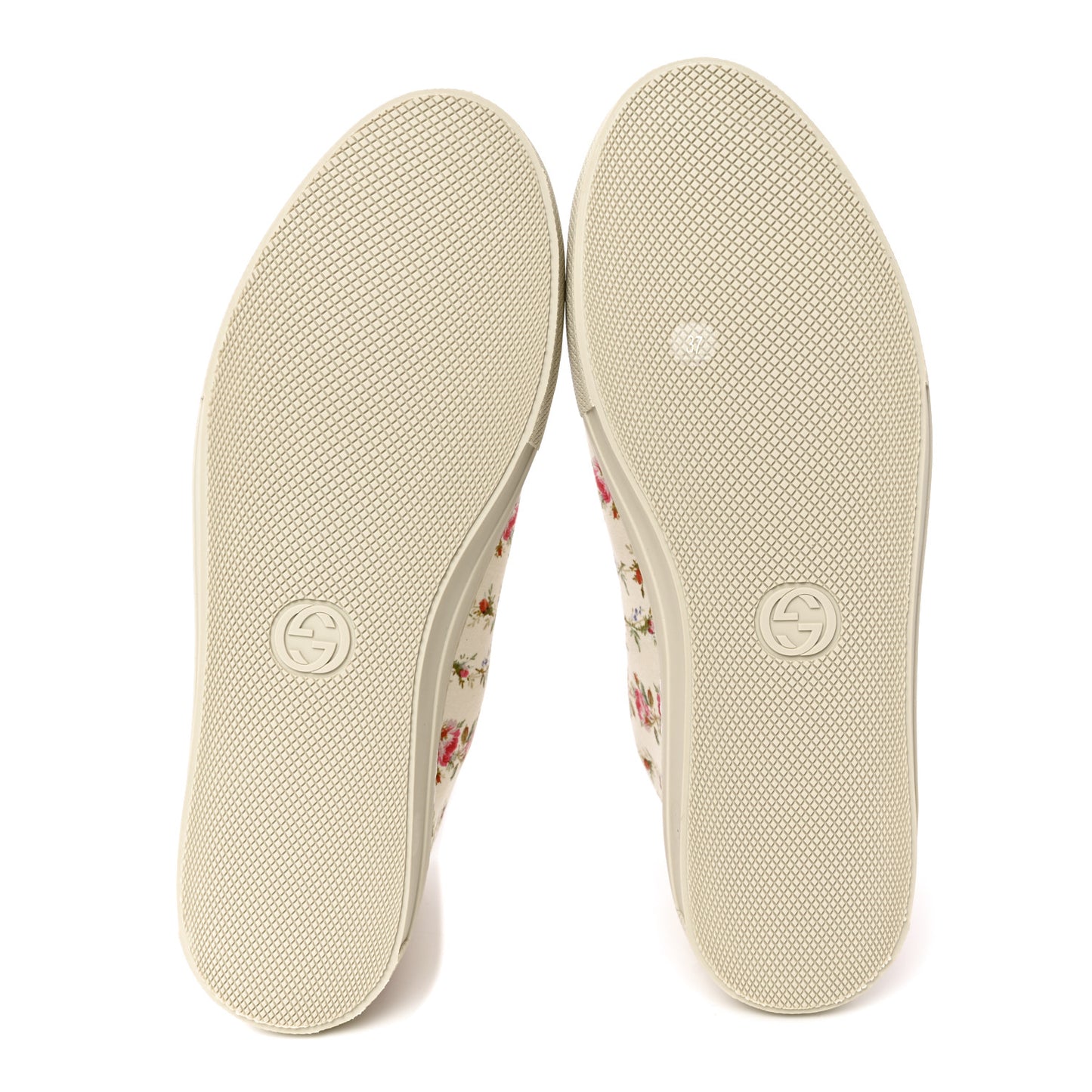 Canvas Romantic Print Major Blind For Love High Top Sneakers 37 Ivory